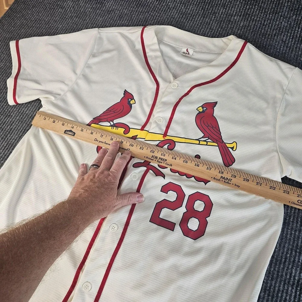 St. Louis Cardinals Jersey Mens XL White MLB Baseball Nolan Arenado 28 Cardinals